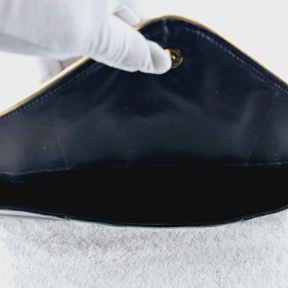 Guess Black Faux Leather Large Envelope Clutch - Picture 7 of 10